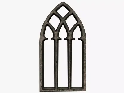 Medieval window Low-poly 3D model
