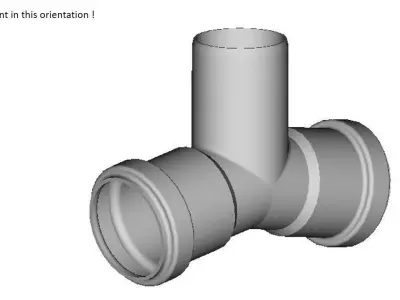 Printable HT DN 50 T-Connector  3D print model