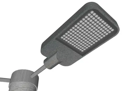 Concrete Lamp Post - Light Pole - Light Post - Street Light 03 3D model