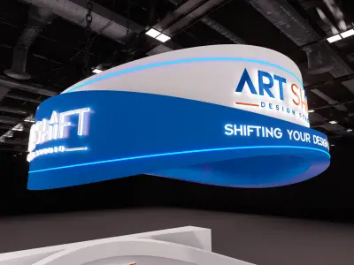 Exhibition booth stand 5 x 6 3D model