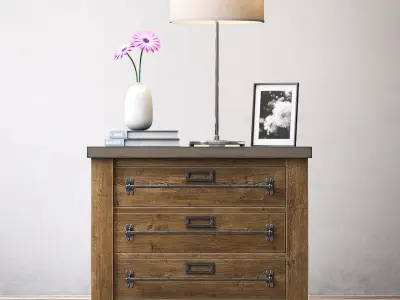 RH MERCANTILE 32in CLOSED NIGHTSTAND 3D model