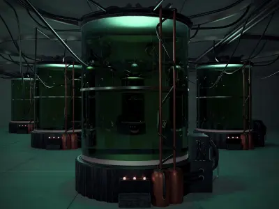 Sci-fi capsule Low-poly 3D model