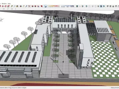 Sketchup School and University K10 3D model