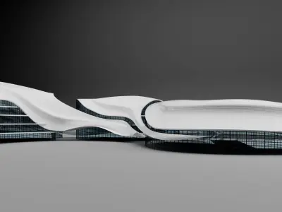 Organic architectural building 03 3D model