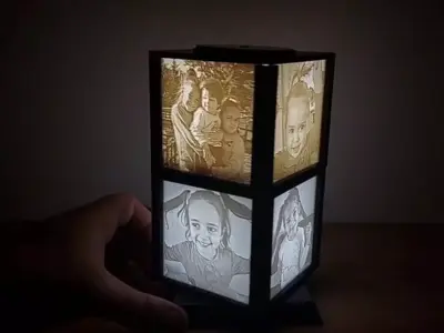 ROTATING LITHOPHANE LAMP 3D print model