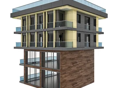 Building modern apartment 3D model