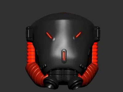 High quality scifi helmet high poly sculpt 3d printable 3D model purchase