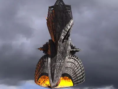 Mordor Gate mountain 4 3D model