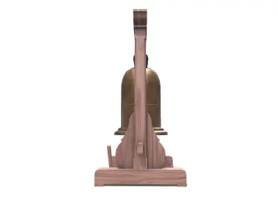 Temple Bell Low-poly PBR Low-poly 3D model