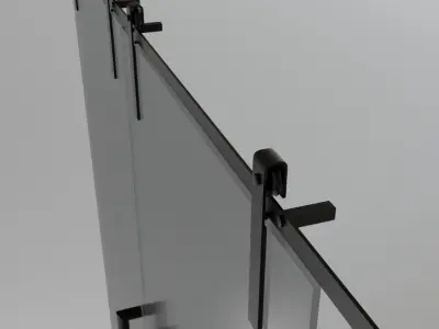 Glass slide doors 3D model