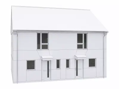 Neighborhood Houses P17 Low-poly 3D model