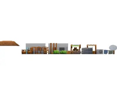 Village Asset Pack  Game Ready  Low Poly Low-poly 3D model