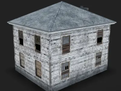 House 2 - Abandoned Low-poly 3D model