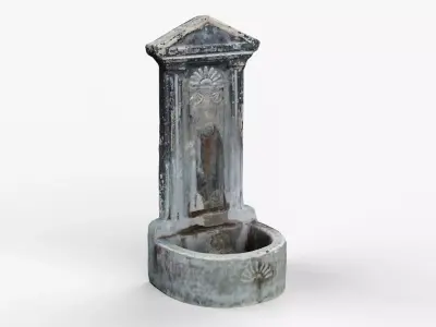 Public Park Drinking Water Scan Low-poly 3D model