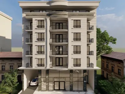 Appartment Building Facade Revit detailed model and FBX file 3D model
