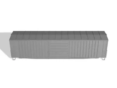 HO Pullman Standard 50 6 Single Door Flat Ended Boxcar 3D print model