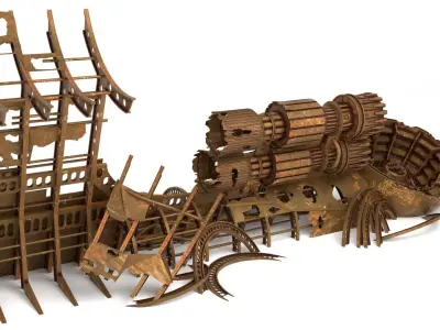 JB-75 Starclipper Wreck 1-12 scale Blackseries 3D print model