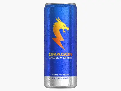  Energy Drink Can With Droplets 250ml 