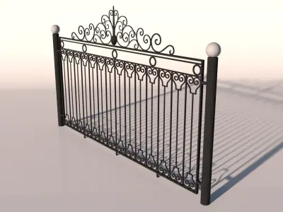 Fence 01 3D model