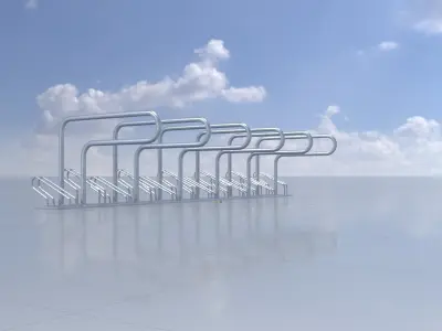 Bicycle Lean-to Parker Version 2 Low-poly 3D model