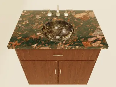 Bathroom Vanity Sink Table 3D model