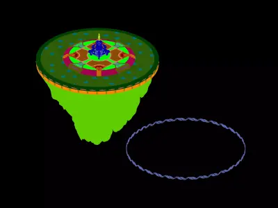Moon City - Round Platform 02 3D model