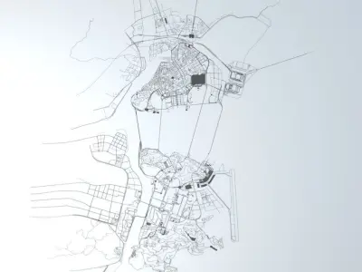 Macau Road Network and Streets 3D model