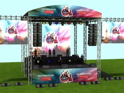 Outdoor Concert Stage 005 3D model