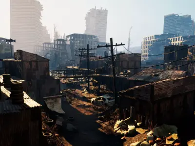 UE5 Post Apocalyptic City 3D model