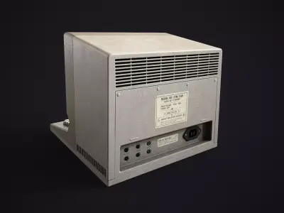 Retro Desktop Terminal Low-poly 3D model