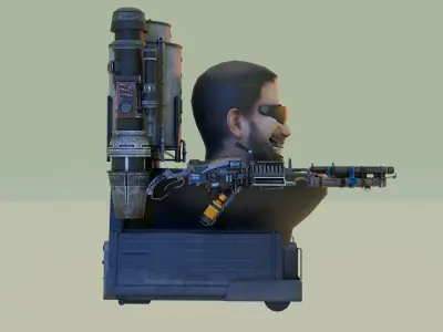 skibidi toilet flamethrower 3D model