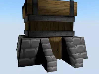 Low Poly Medieval Tower Free low-poly 3D model