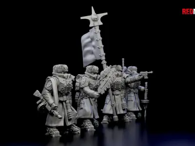 Ice Warriors - Command Squad of the Imperial Force 3D print model