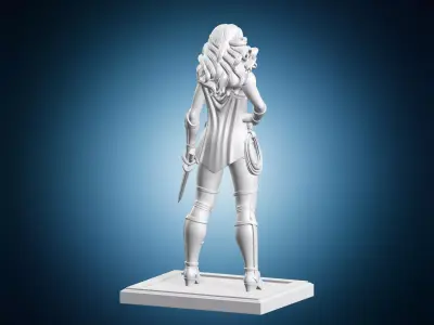 Wonder Woman Statue 3D Model 3D print model