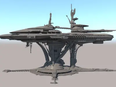 Futuristic structure 3D model purchase
