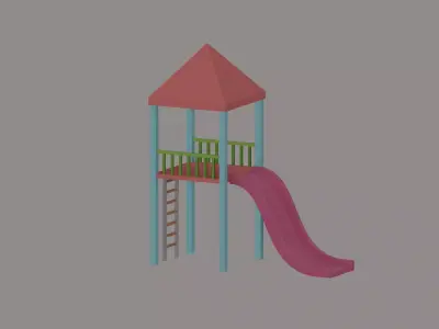 Playground Slide House 3D model