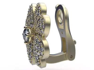 Earrings Clover 3D print model