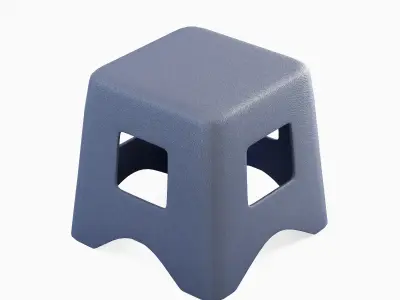 Plastic Stool 03 3D model