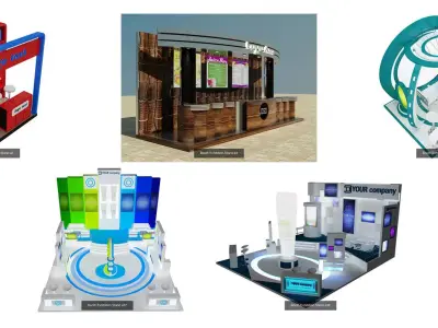 Booth Exhibition Stand G15 3D Model Pack