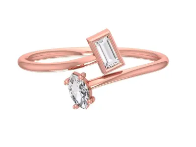 Women Light Weight Band Ring 3D print model 35