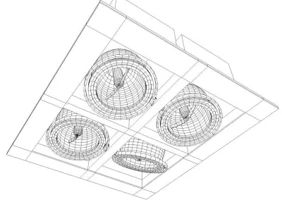 Quad Accent Light 3D model