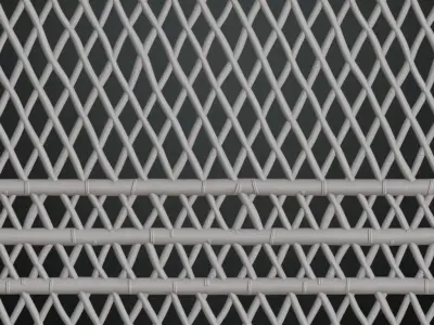 White Woven Bamboo Lattice Texture