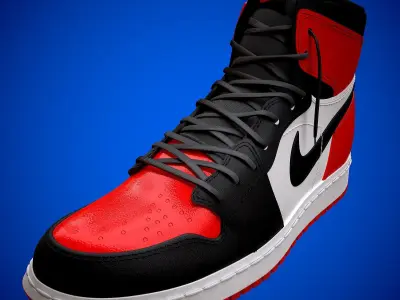 Jordan 1s Low-poly 3D model