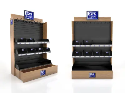 Store Shelf Rack Oxford 3D model