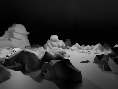 Rock Pack - low poly  Low-poly 3D model