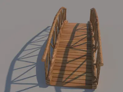 Log Bridge 3D model