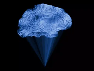 Brain Hologram Animated 3D model