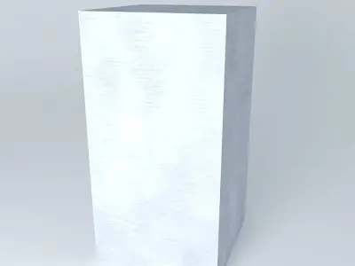 Large Refrigerator Double Door with freezer drawer 3D model