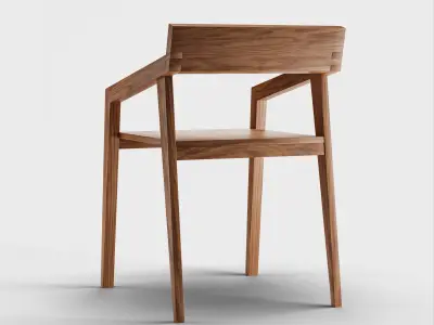 Wood Chair Low-poly 3D model purchase
