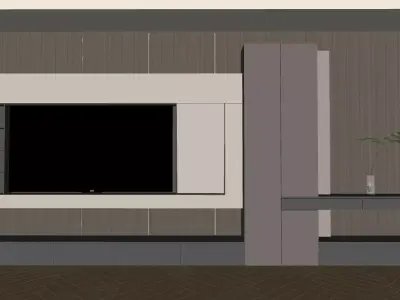 TV background wall 3D model purchase
